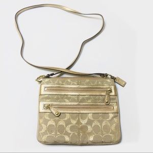 Coach Classic Logo Gold Crossbody Bag